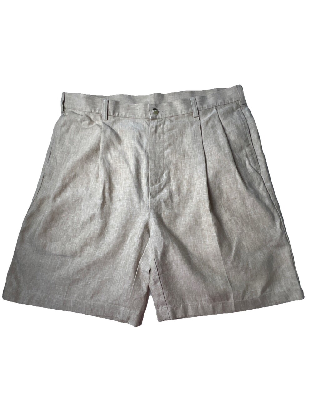 Jos A Bank Linen Shorts Men’s 38 Fits 36 Double Pleat Preppy Coastal 8.5” Inseam
